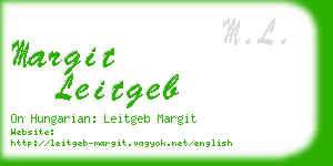 margit leitgeb business card